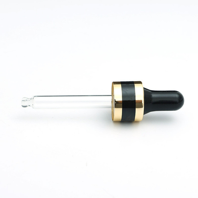 실리콘 젖꼭지를 가진 18mm 24mm 블랙 골드 알루미늄 금속 에센셜 오일 점적기 모자